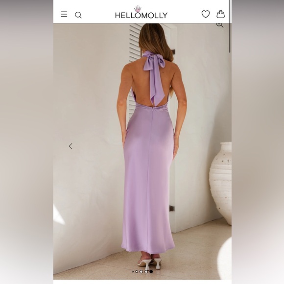 Hello Molly Satin Purple Maxi - Picture 2 of 9